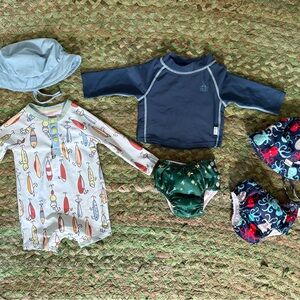 6 Month Baby Swim Bundle, Green Sprouts, Mud Pie, iPlay.
